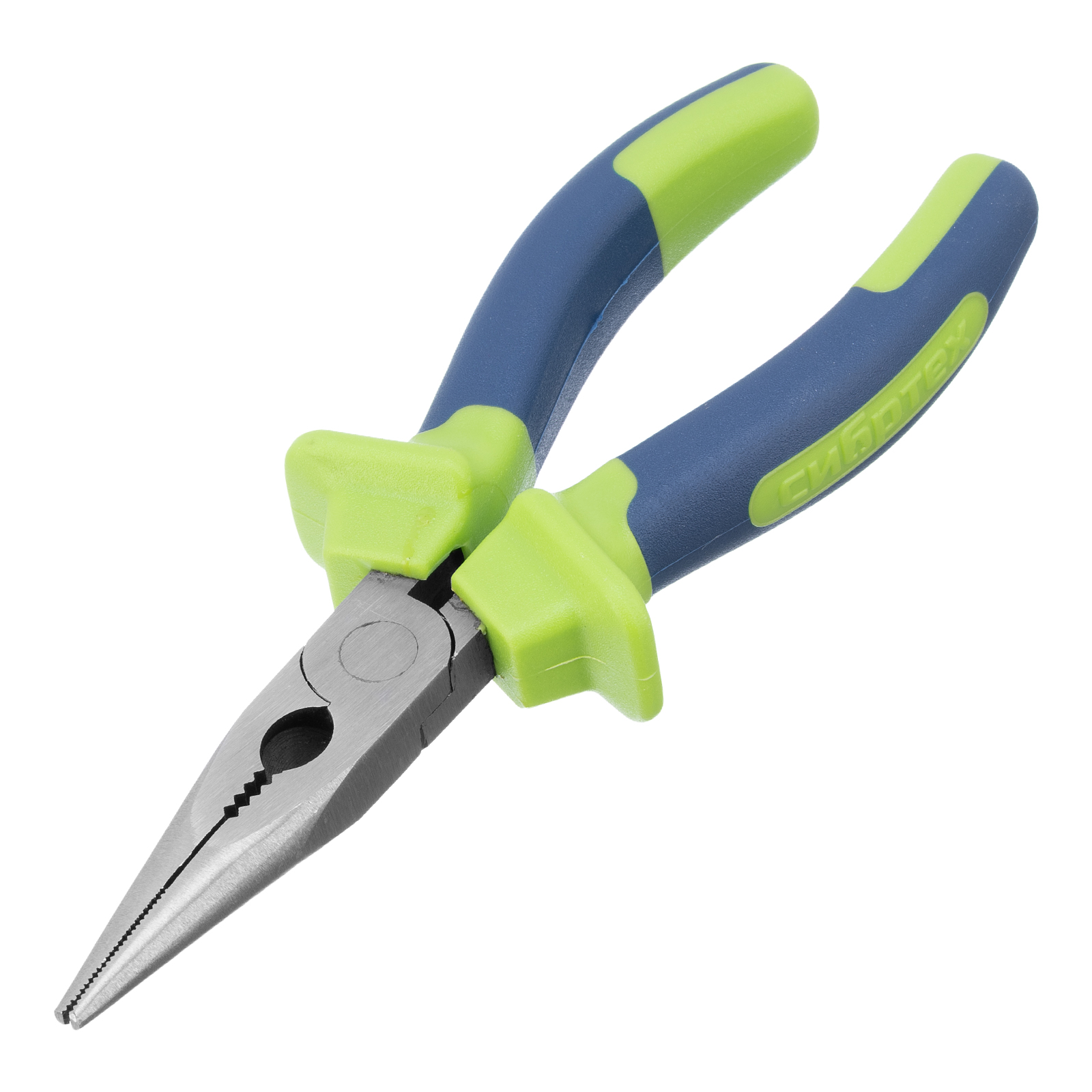 Длинногубцы прямые, 160 мм, двухкомпонентные рукоятки Сибртех (17104)