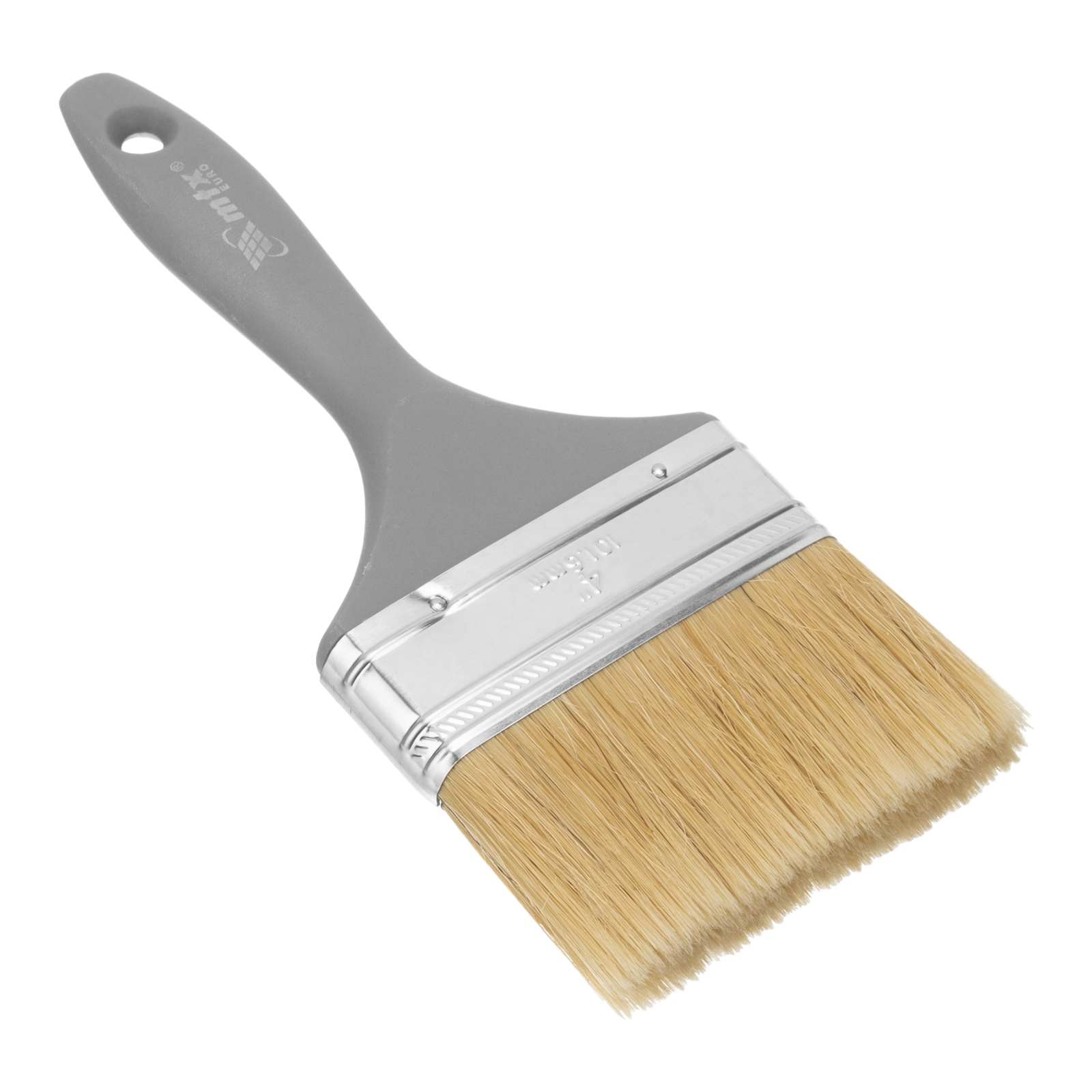 Кисть плоская "Евро" 4", натуральная щетина, пластмассовая ручка MTX (83067)