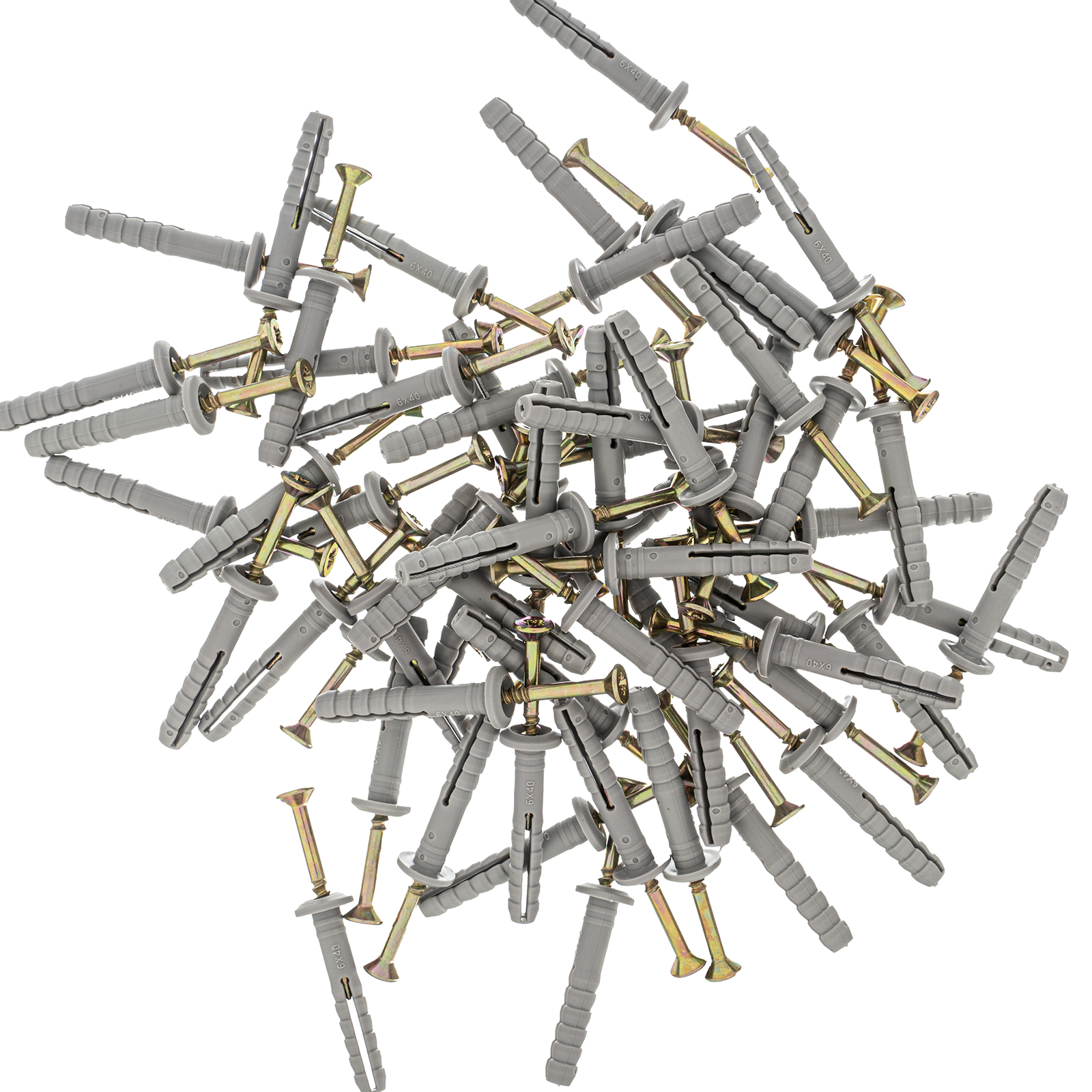 Дюбель-гвоздь полипропиленовый грибовидный бортик 6 x 40 мм, 200 шт Сибртех (42156)