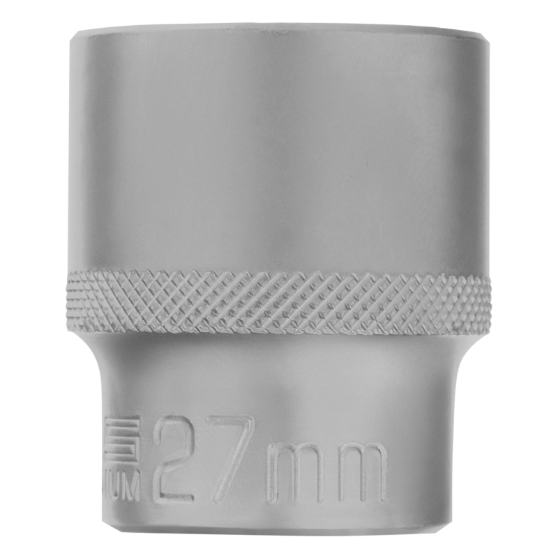 Головка торцевая, 27 мм, двенадцатигранная, CrV, под квадрат 1/2, хромированная Stels (13671)
