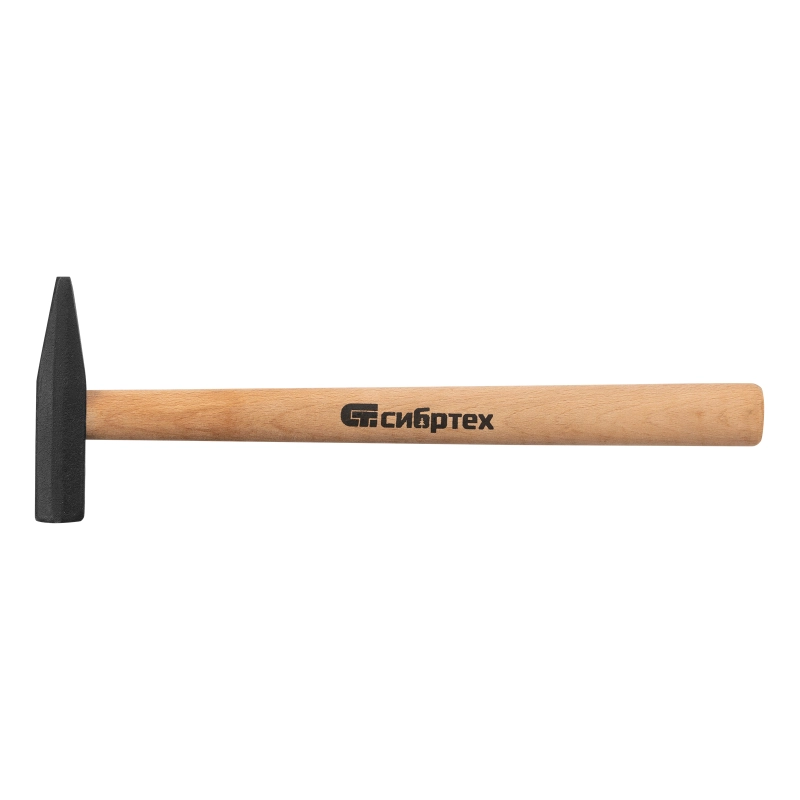 Молоток слесарный 200 г, квадратный боек, деревянная рукоятка Сибртех (10211)