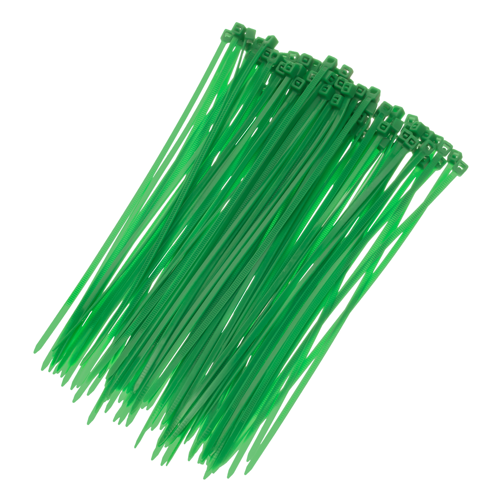 Хомуты, 150 x 2.5 мм, пластиковые, зеленые, 100 шт Сибртех (45511)