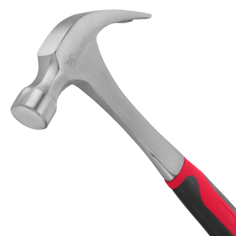 Молоток-гвоздодер, 450 г, цельнометаллический, двухкомпонентная рукоятка Matrix (10460)