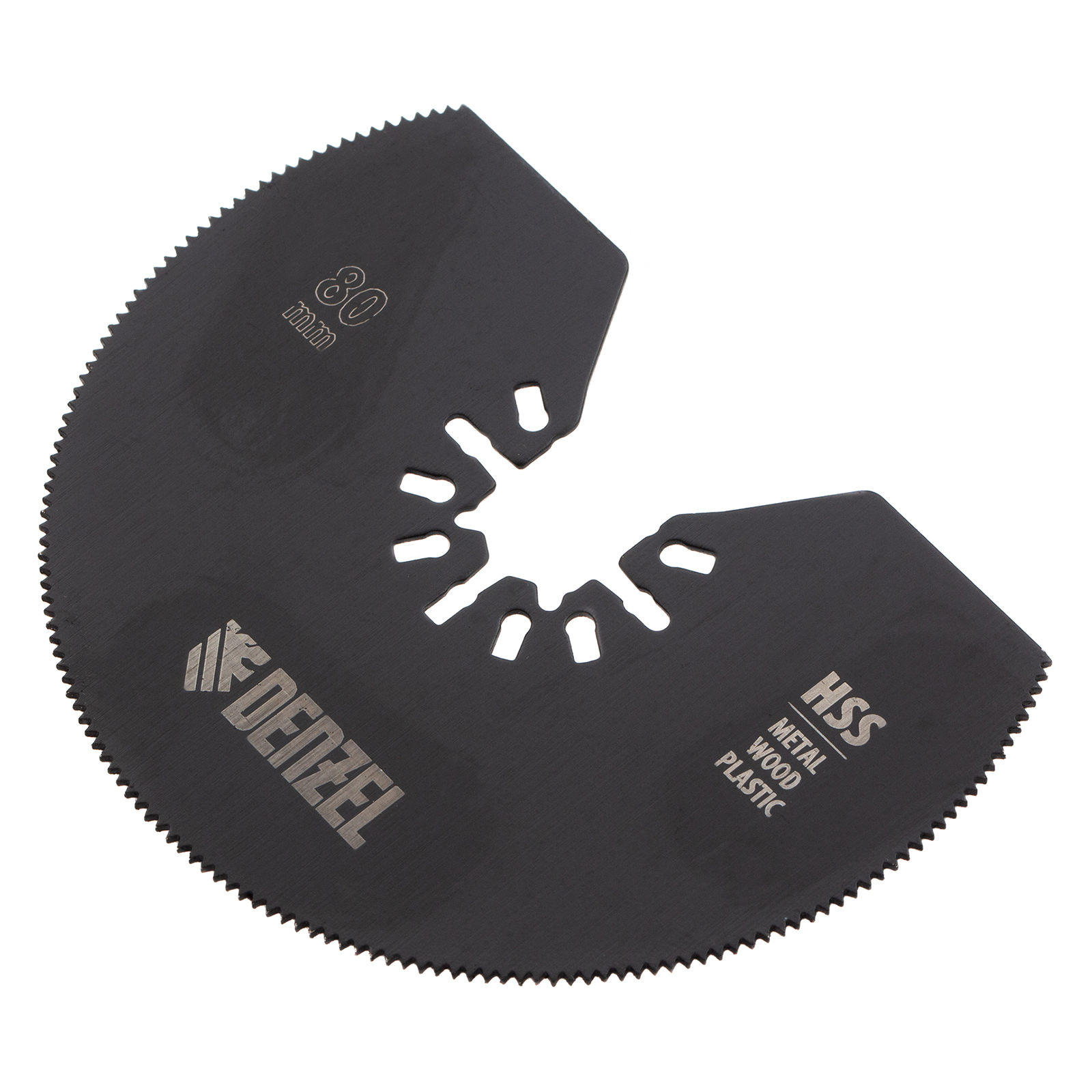 Насадка для МФИ отрезная полукруг, HSS, по металлу и дереву, 80 мм х 1,2 мм, мелкий зуб Denzel (782301)