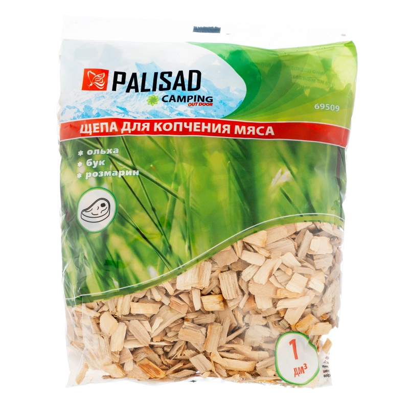 Щепа для копчения мяса: ольха, Бук, розмарин, Camping Palisad (69509)