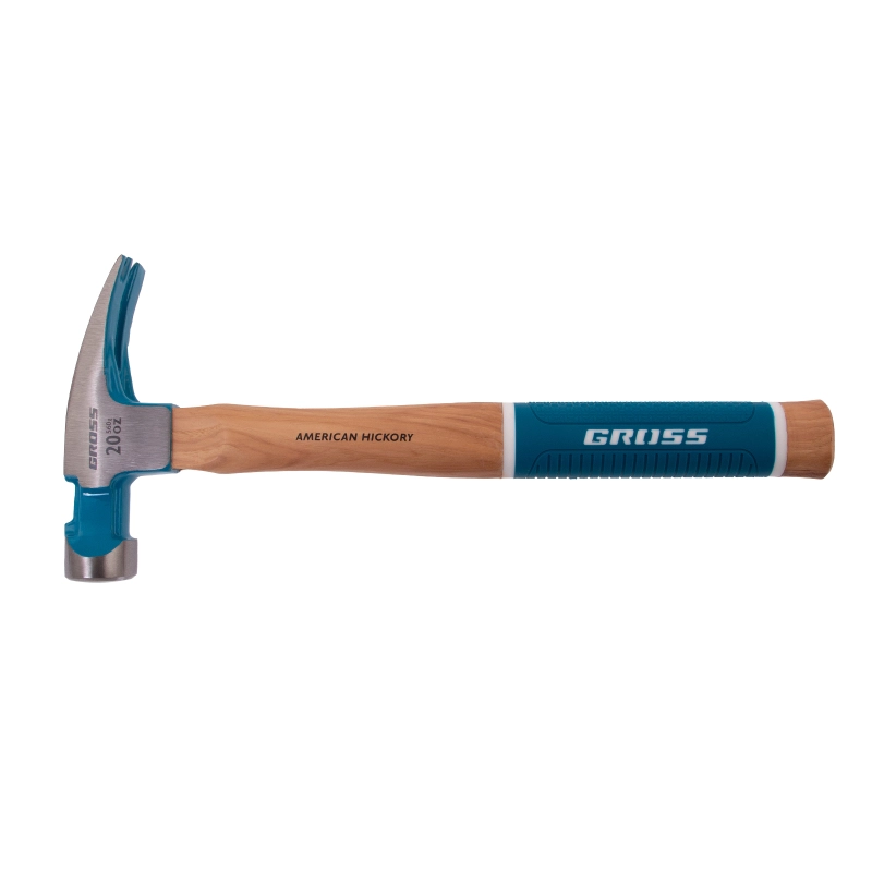 Молоток-гвоздодер,560 г, угол 75, магнит, обрезиненная рукоятка AMERICAN HICKORY GROSS (10419)