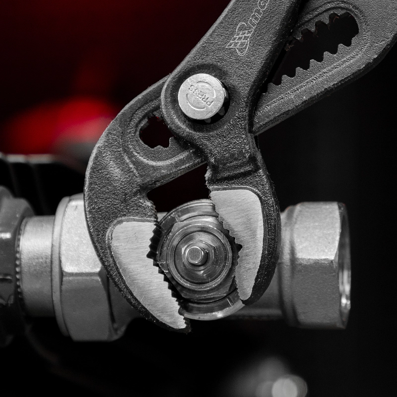 Клещи переставные 250 мм, кнопочный механизм, хром-ванадий, обливные рукоятки Matrix (17926)