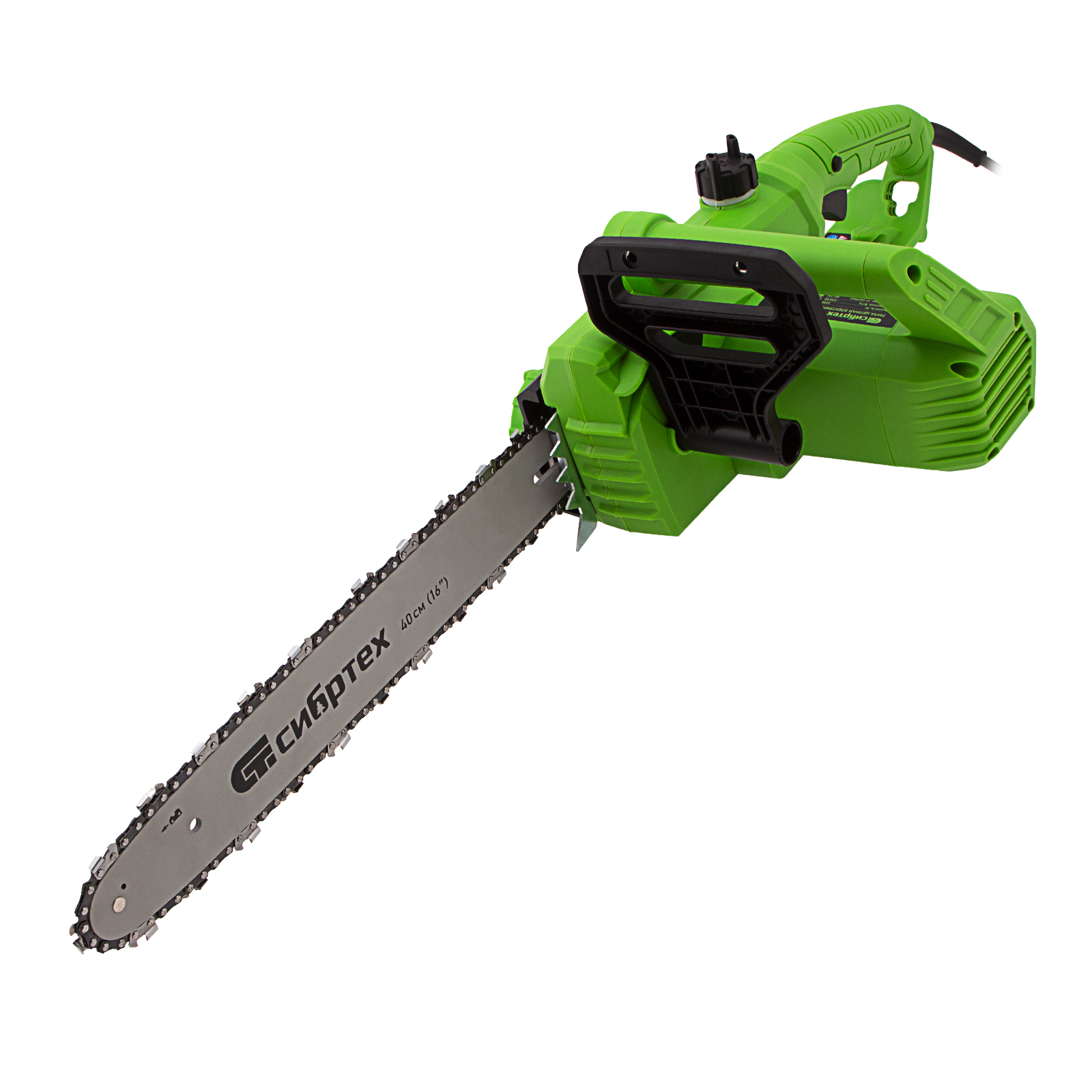 Пила цепная электрическая ПЦЭ-2200П с поперечным двигателем, 2.2 кВт, 16'' (40 см) Сибртех (95614)