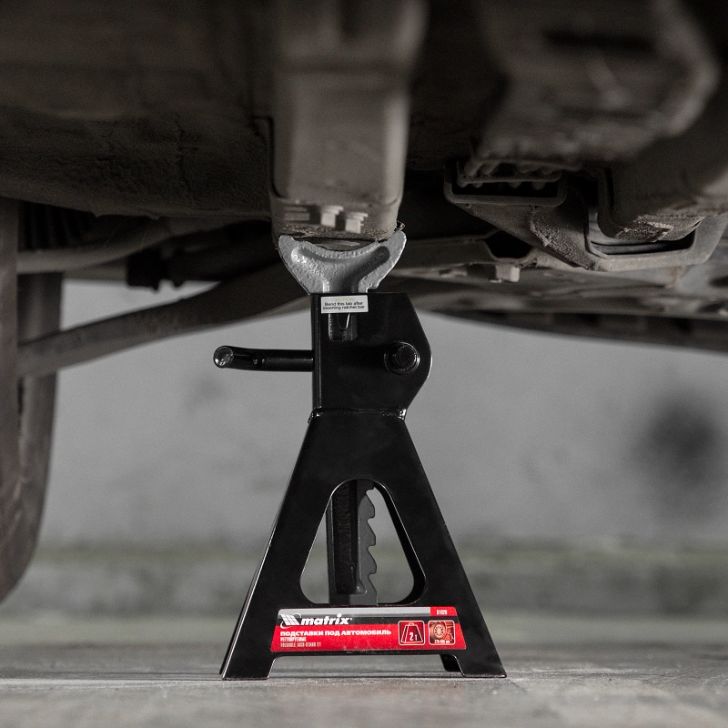 Подставки под машину регулируемые, 2 т, H подъема 275-420 мм, 2 шт Matrix (51620)