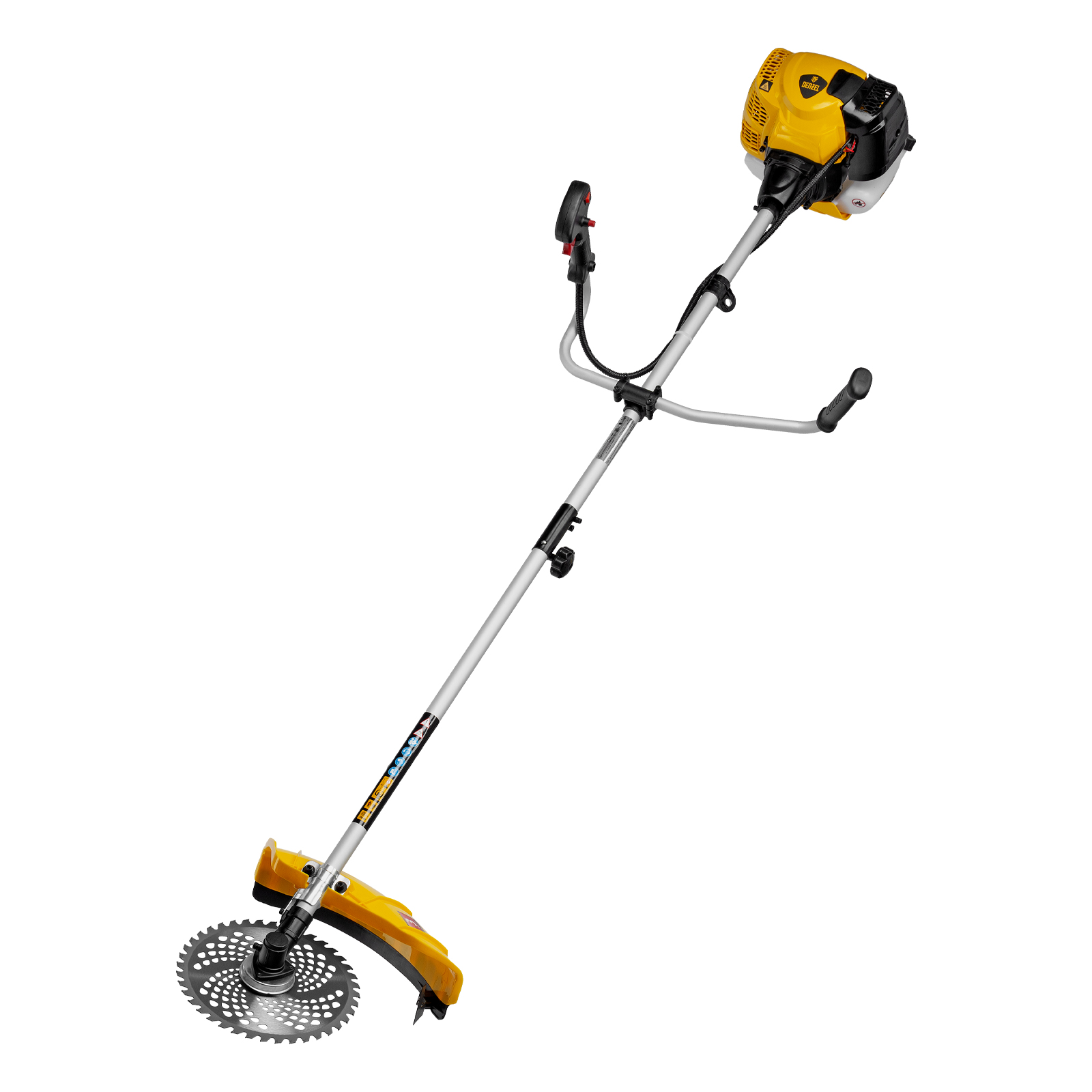 Триммер бензиновый DTL-52S, 52 см3, разъемная штанга, состоит из 2 частей Denzel (96266)