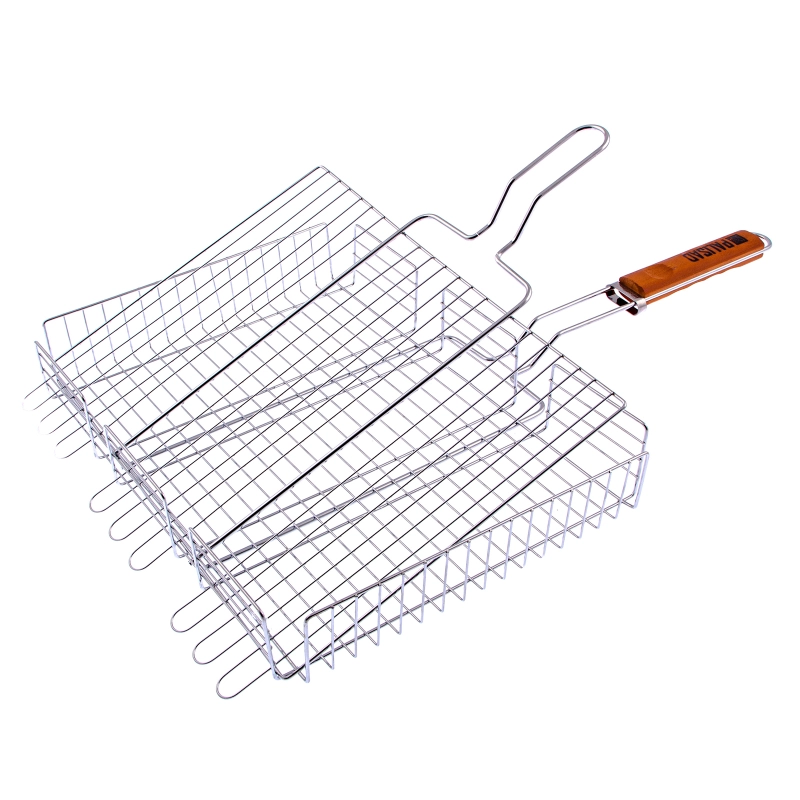 Решетка гриль 315 х 410 х 70 мм, объемная, хромированная Camping Palisad (69562)