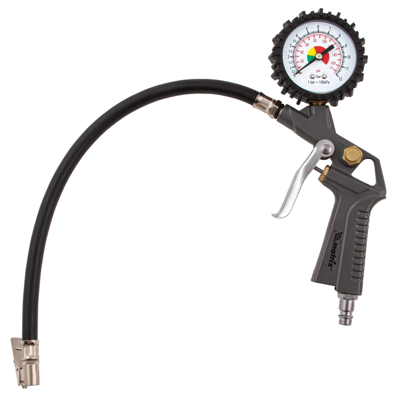 Набор пневмоинструмента, 5 предметов, быстросъемное соединение, краскораспылитель с нижним бачком Matrix (57302)