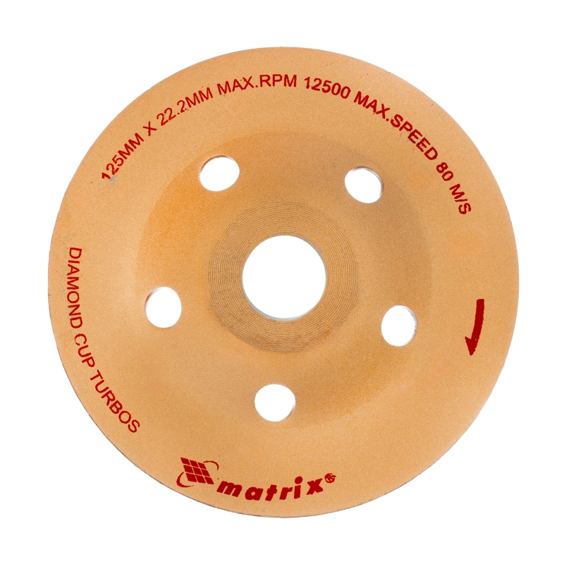 Чашка алмазная зачистная, 125 мм, турбо Matrix (72995)