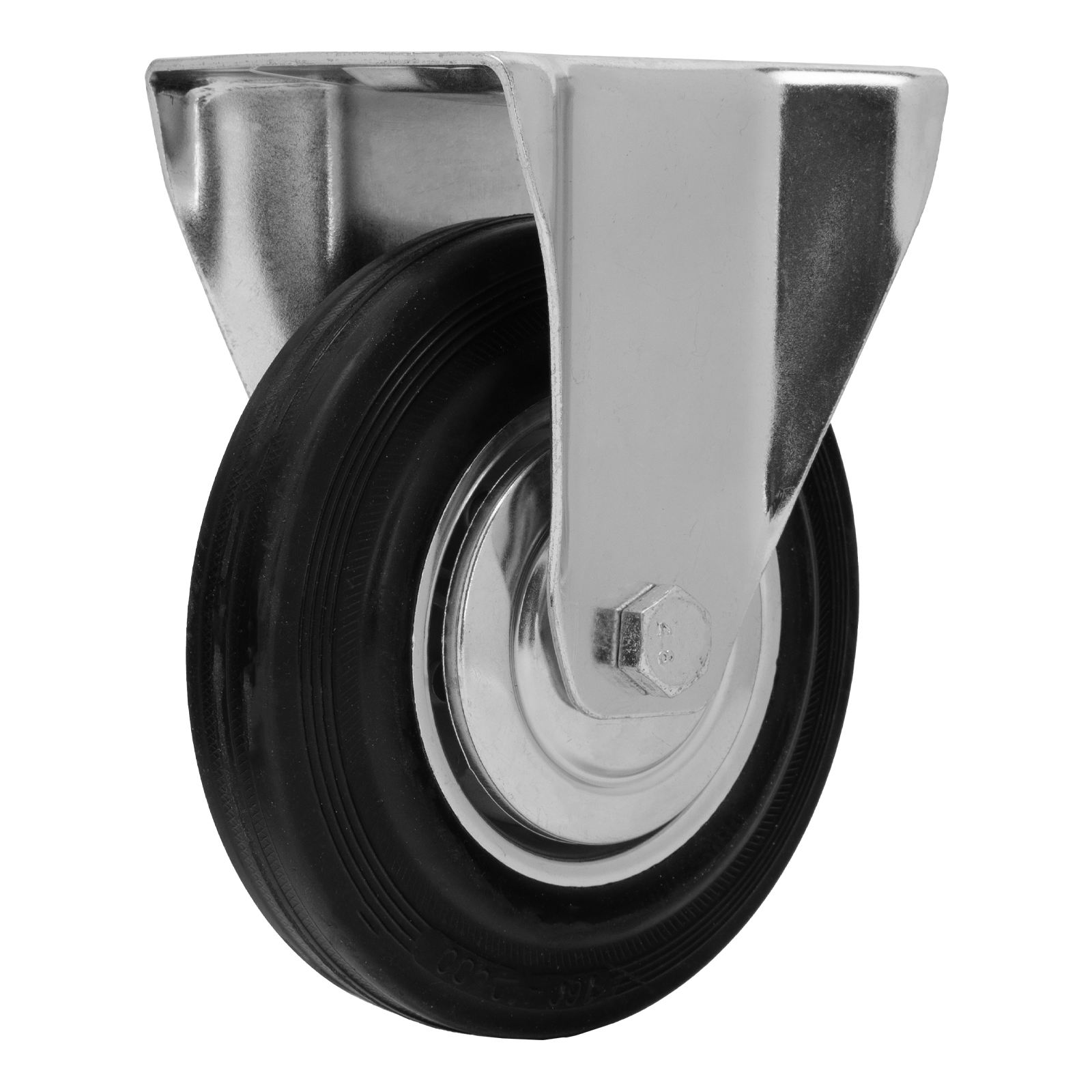 Колесо неповоротное D 160 мм, крепление  платформенное Сибртех (68711)