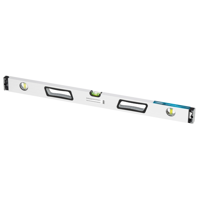 Уровень алюминиевый, 800 мм, усиленный, рукоятки, фрезерованный, 3 глазка, магнитный Gross (34371)