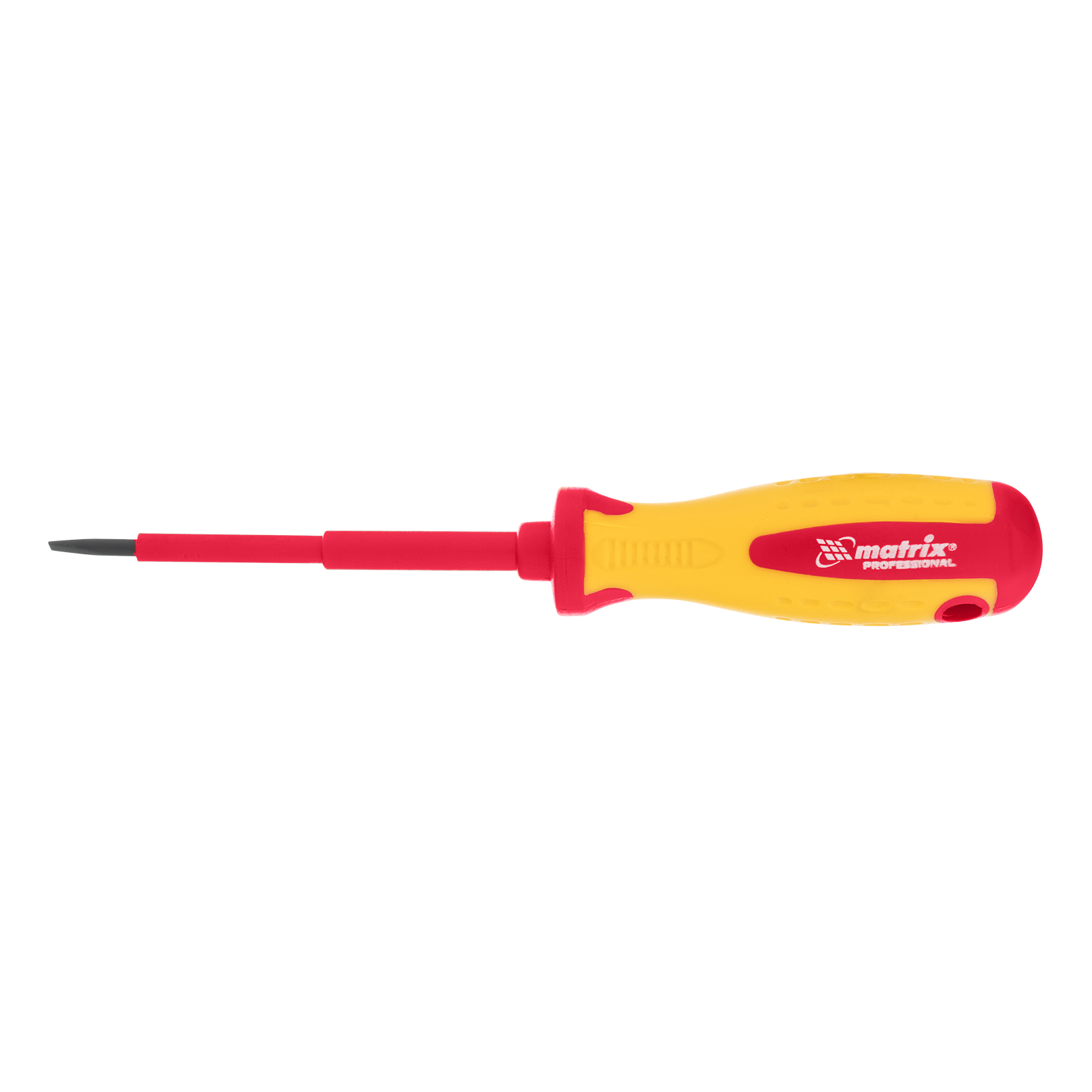 Отвертка Insulated, SL3 x 80 мм, CrMo, до 1000 В, двухкомпонентная рукоятка Matrix Professional (12914)