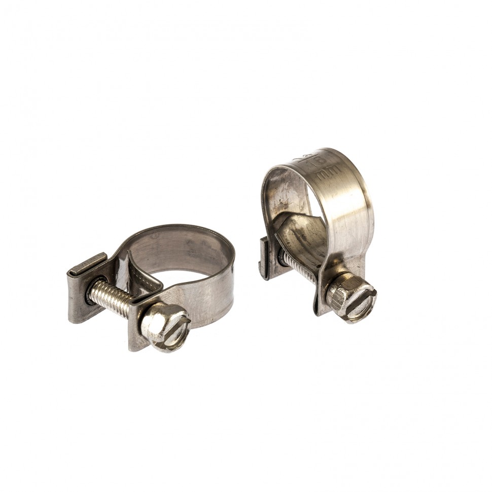 Хомуты металлические, MINI 14-16 мм, ширина 9 мм, винтовой, W4, 2 шт Сибртех (475053)