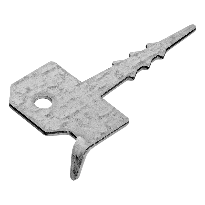 Крепление террасной доски Ключ (Кляммер) 2 мм, 60мм х 30 мм, цинк Сибртех (46557)