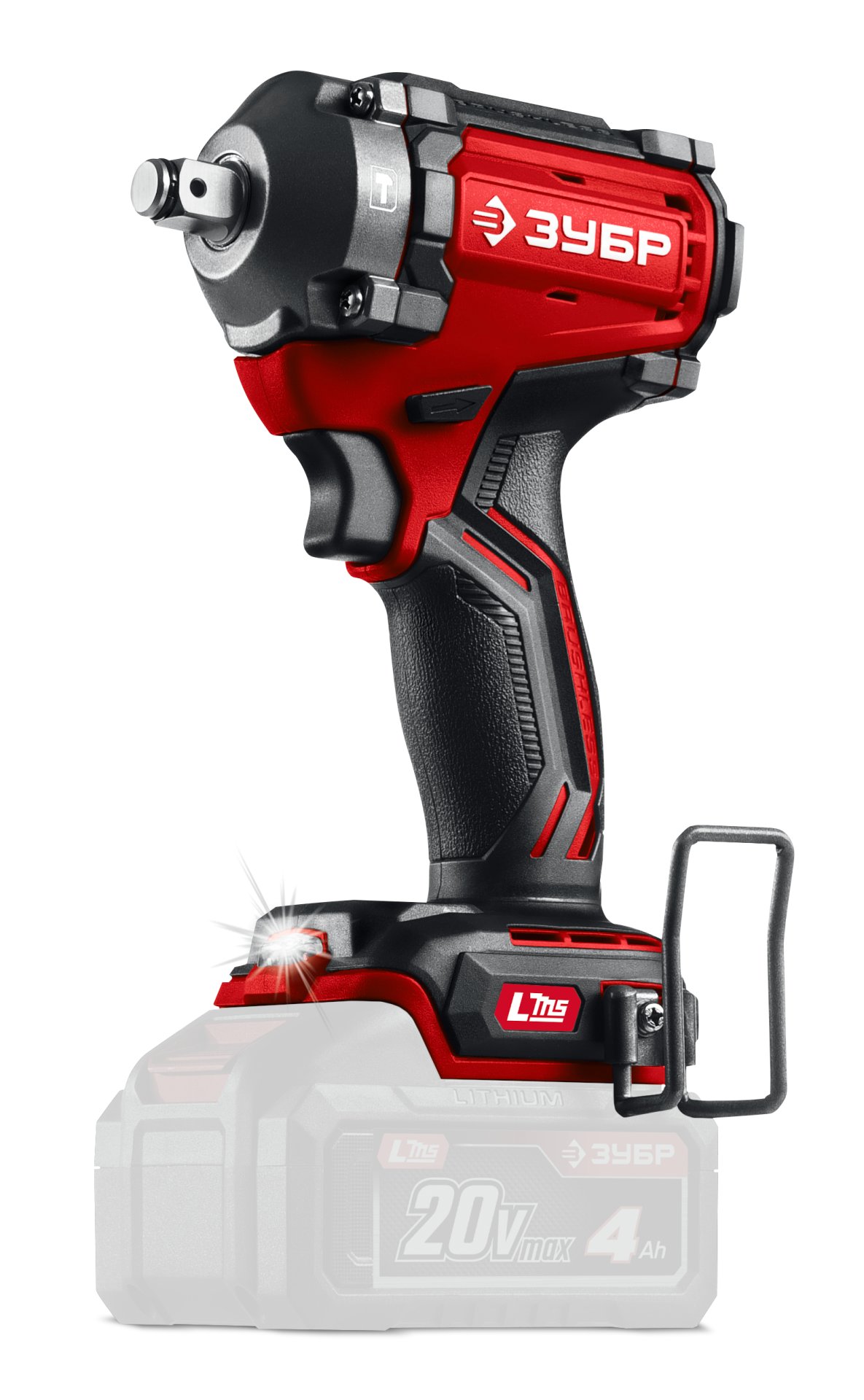 ЗУБР 20 В, 500 Н·м, без АКБ (LMS), бесщеточный ударный гайковерт (ГБУ-500)