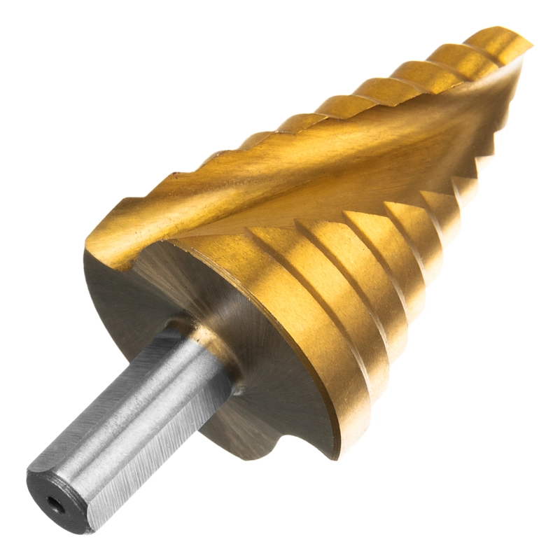 Сверло ступенчатое, 9-12-15-18-21-24-27-30-33-36 мм, HSS, спиральный профиль, трехгранный хвостовик Matrix (72358)