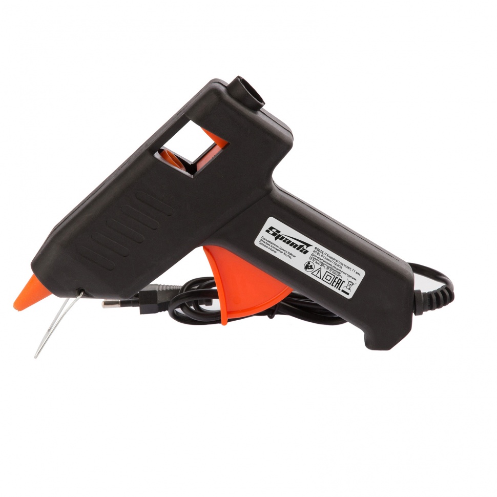 Клеевой пистолет, 11 мм, 40 Вт, 8 г/мин Sparta (93016)