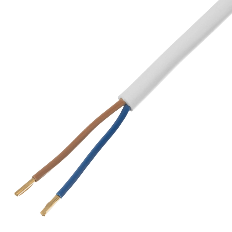 Шнур сетевой Energy Series, ПВС, 3 м, 2 x 1,5 мм, с неразборной вилкой, белый, Denzel (37672)