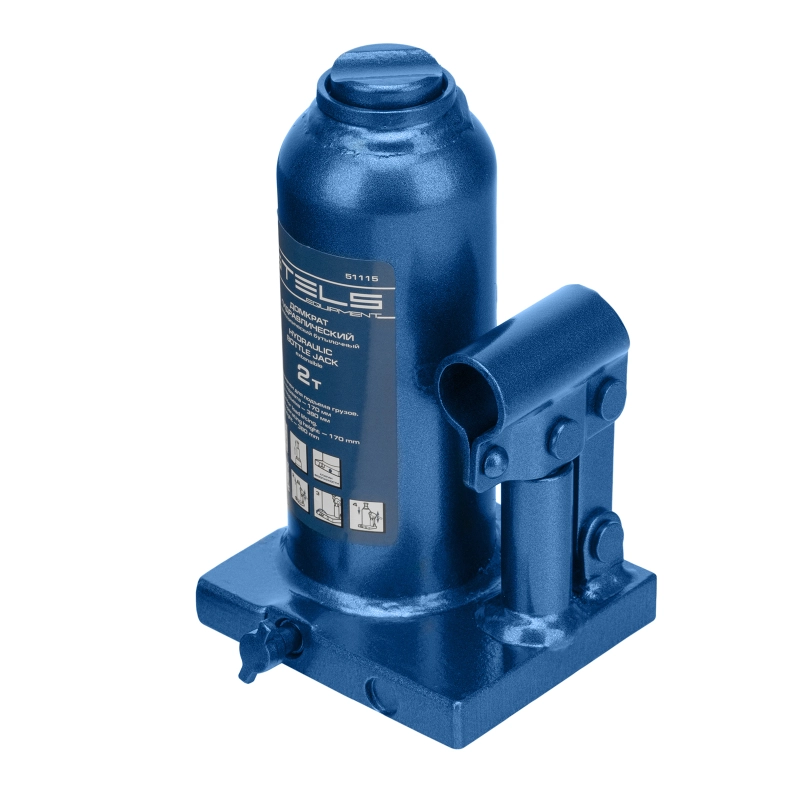 Домкрат гидравлический бутылочный телескопический, 2 т, H подъема 170-380 мм Stels (51115)