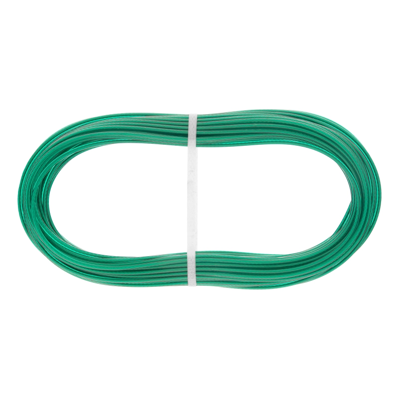 Трос металлополимерный зеленый ПР-2.5, толщина 2.5 мм, моток 20 метров Сибртех (47646)