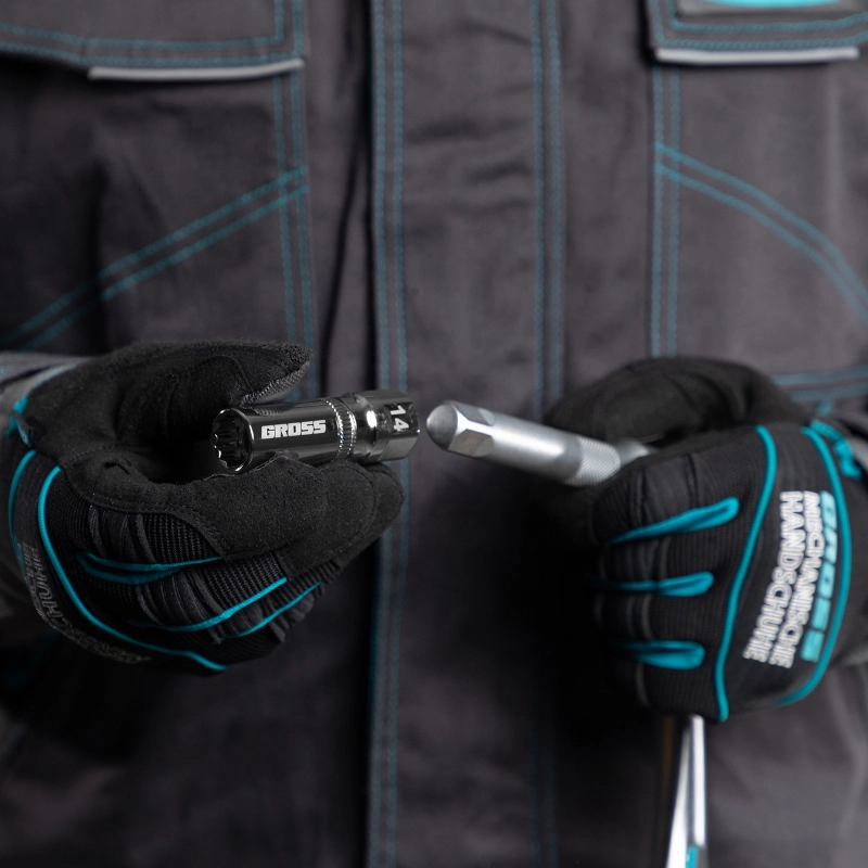 Головка торцевая свечная, магнитная, двенадцатигранная, 14 мм, под квадрат 1/2 Gross (13187)