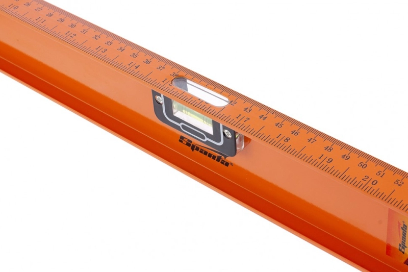 Уровень алюминиевый "Рельс", 800 мм, 3 глазка (1 поворотный) Sparta (34048)