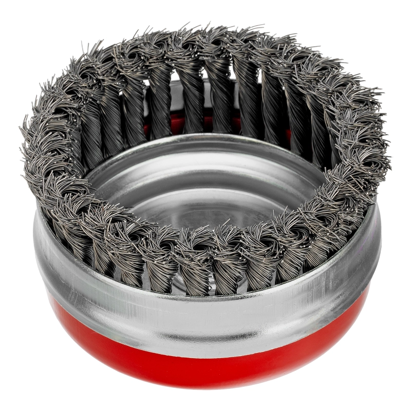 Щетка для УШМ Heavy Duty, 125 мм, М14, "чашка", крученая проволока 0.5 мм Matrix (74674)