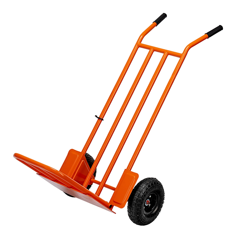 Тележка ручная 2-х колесная, усиленная, г/п 250кг, откидная платформа 530х400мм Сибртех (69302)