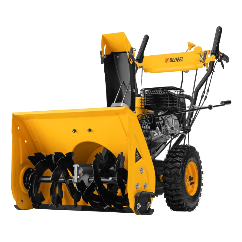Гибридная снегоуборочная машина с функц. подметания SWB-600, 212 сс, руч. старт, 2 насадки Denzel (97661)