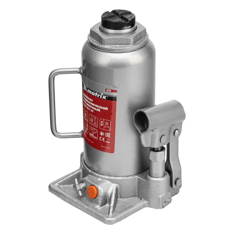 Домкрат гидравлический бутылочный, 12 т, h подъема 230-465 мм Matrix (50768)