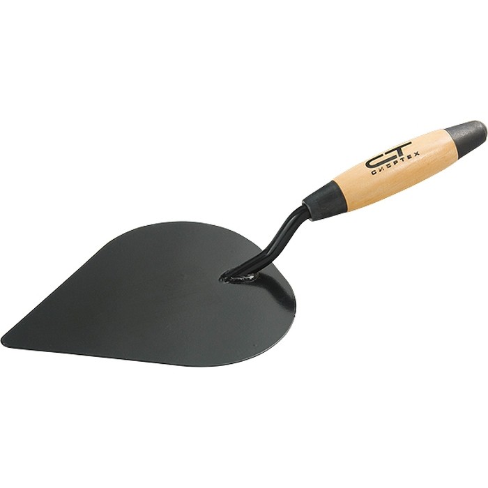 Кельма штукатура стальная, деревянная усиленная ручка Сибртех (86249)