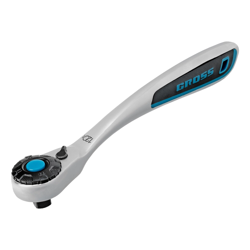 Набор торцевых головок, трещотка 120 зубьев, 1/2", CrV, 36 предметов Gross (14144)