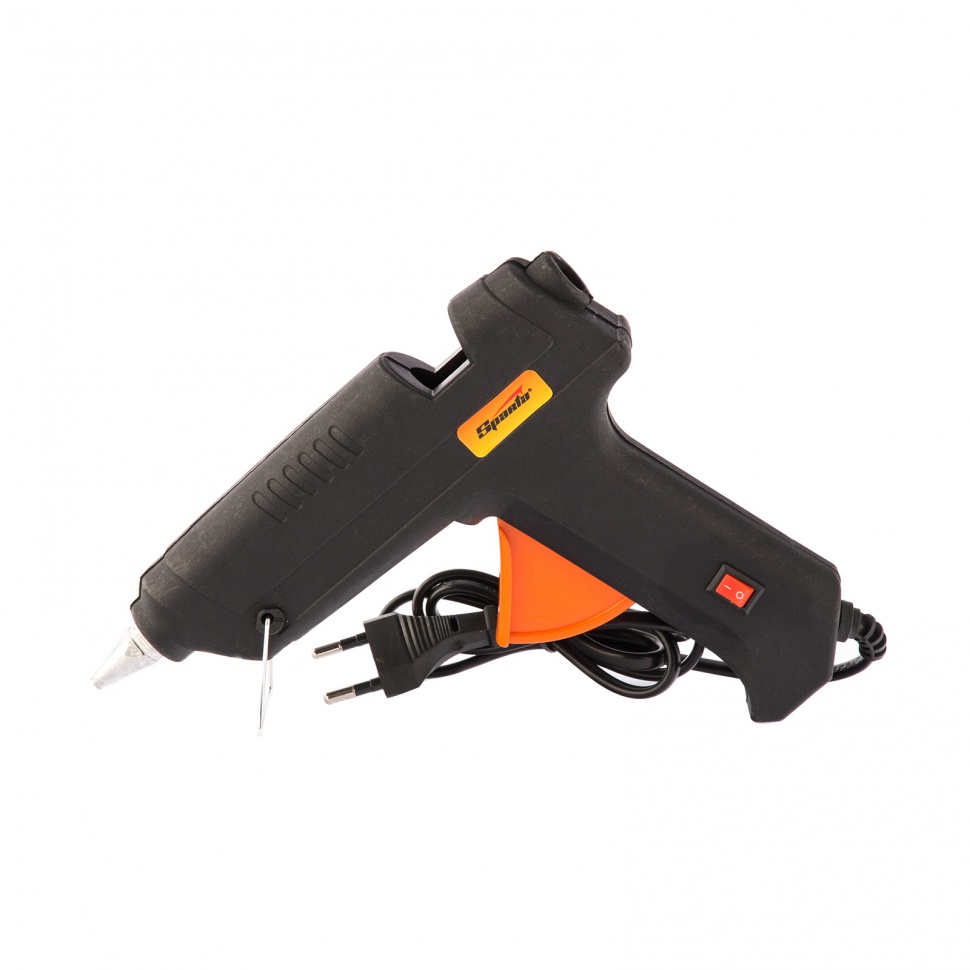 Клеевой пистолет с выключателем 12 мм в кейсе, 100 Вт, 8 г/мин Sparta (93034)