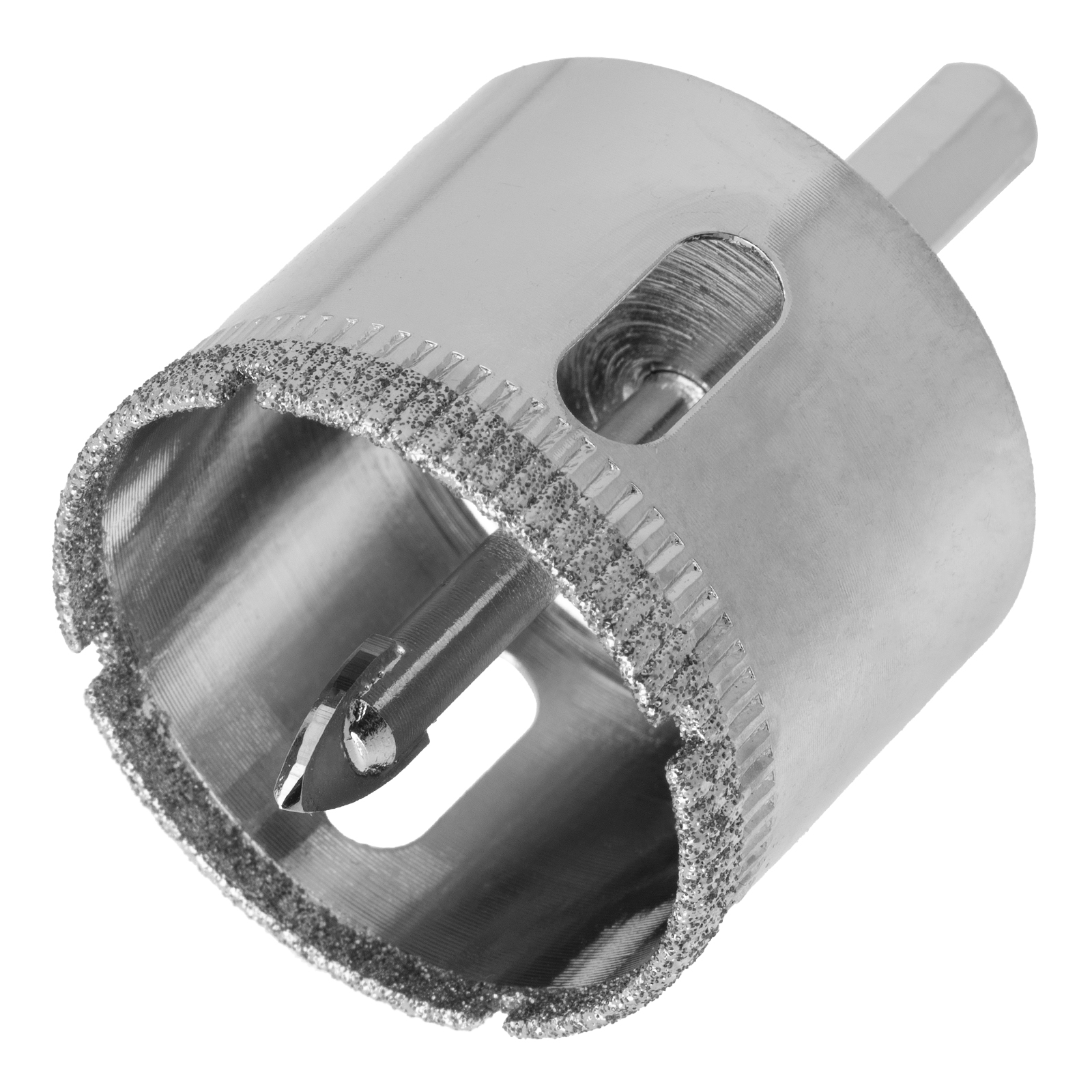 Сверло по керамической плитке и стеклу, 38 х 55 мм, шестигранный хвостовик, с центрующим сверлом Сибртех (72719)