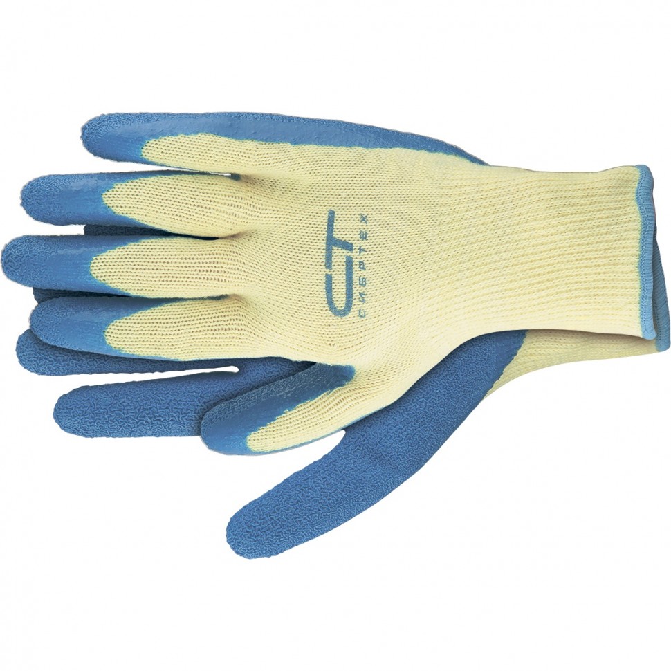 Перчатки трикотажные, полиэфирные, латексное рельефное покрытие, XL Сибртех (67753)