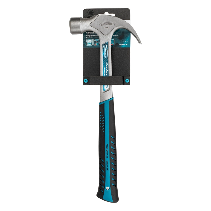 Молоток-гвоздодер, 570 г, цельнокованый, трехкомпонентная рукоятка Gross (10470)