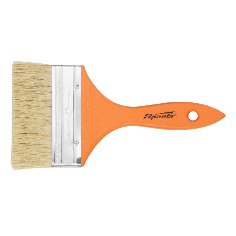 Кисть плоская Slimline 4" (100 мм) натуральная щетина, деревянная ручка Sparta (824455)