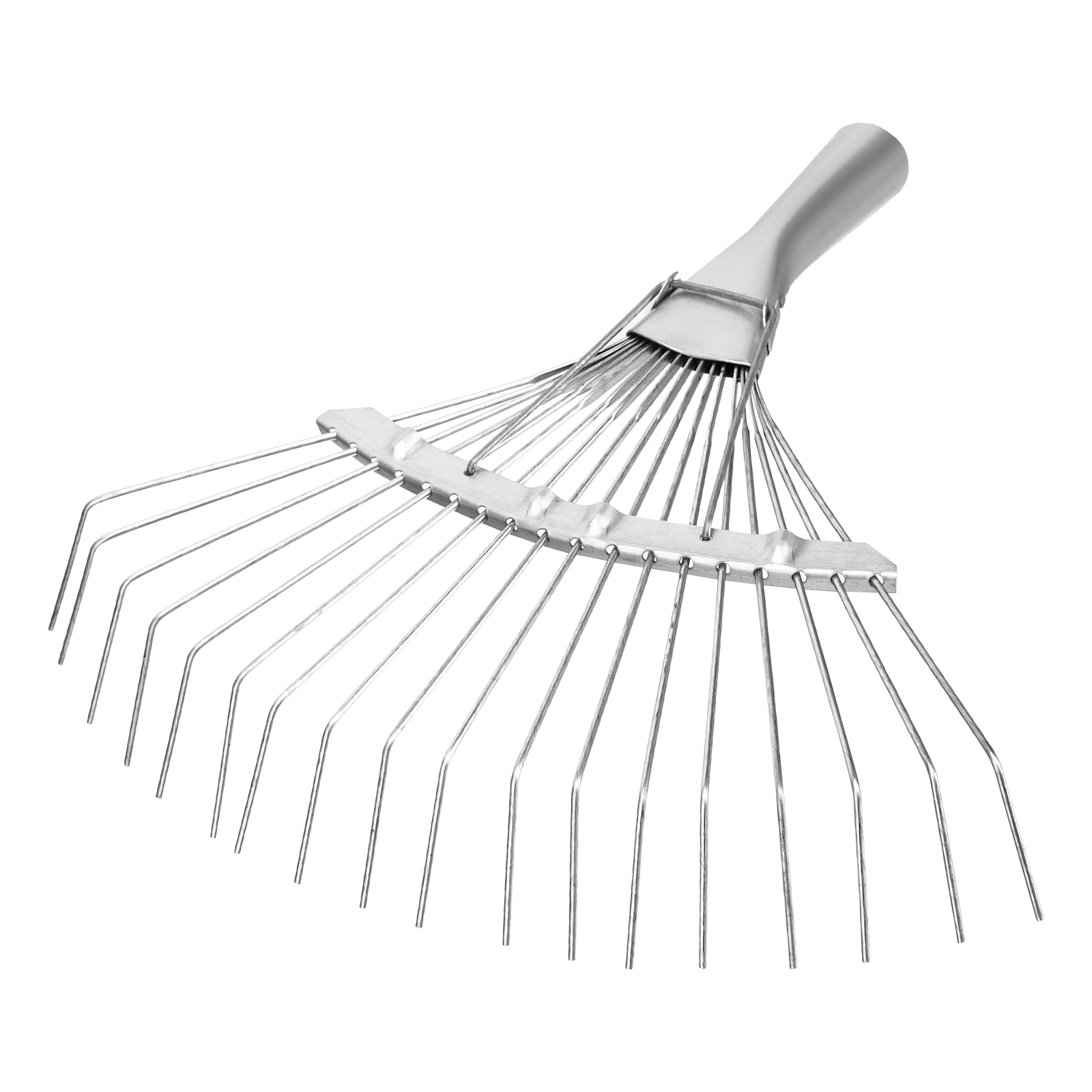 Грабли веерные стальные, 350 мм, 18 круглых зубьев, оцинкованные, без черенка, Сибртех (61780)