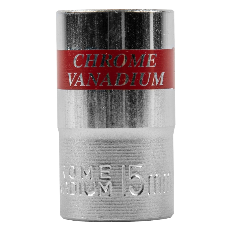 Головка торцевая, 15 мм, шестигранная, CrV, под квадрат 1/2, хромированная Matrix (13115)