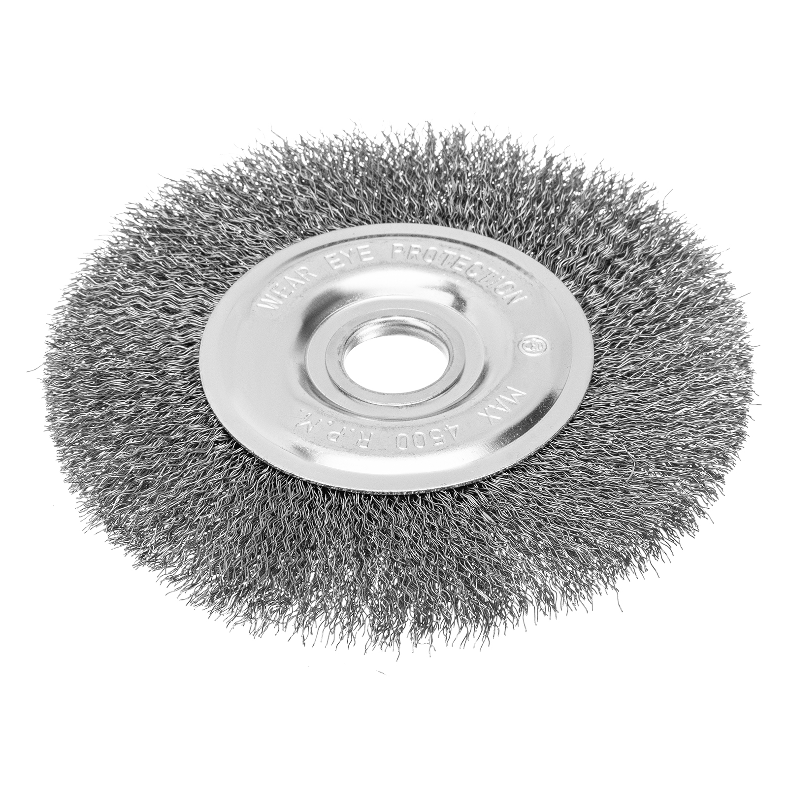 Щетка для УШМ, 150 мм, посадка 22.2 мм, плоская, витая проволока Сибртех (746647)