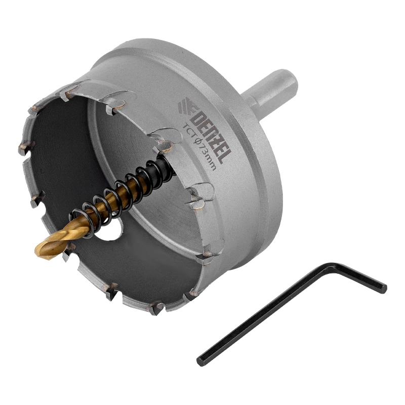 Коронка по металлу твердосплавная, 73 мм Denzel (724021)