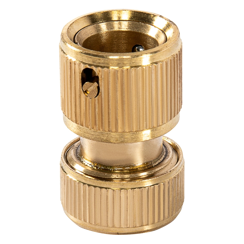 Набор для подключения шланга 1/2, переходник, 2 соединителя, аквастоп, латунный Palisad (66210)