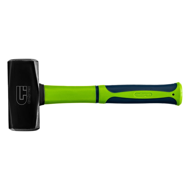 Кувалда, 1500 г, фибергласовая обрезиненная рукоятка Сибртех (10916)