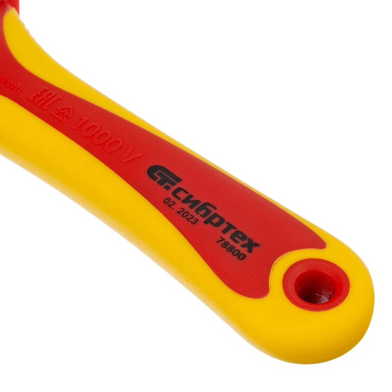 Нож диэлектрический до 1000 В, прямая рабочая кромка полотна Сибртех (78800)