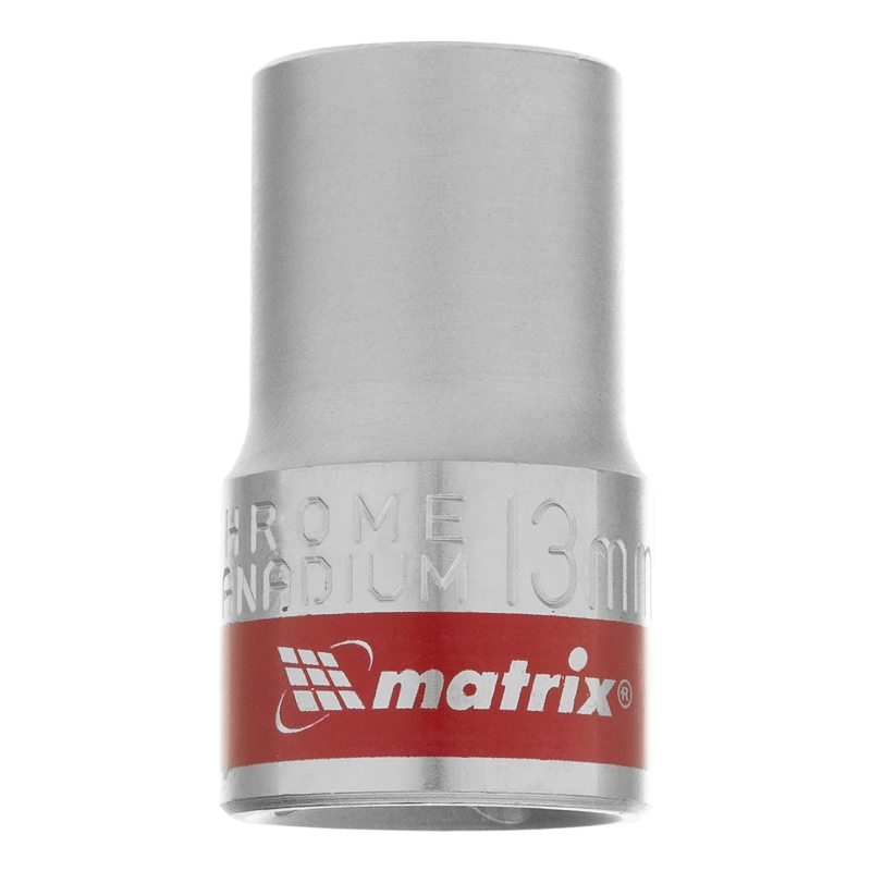 Головка торцевая, 13 мм, шестигранная, CrV, под квадрат 1/2, хромированная Matrix (13113)