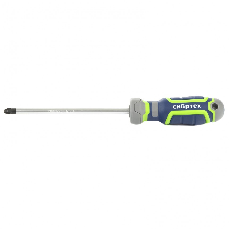 Отвертка PZ3 x 150 мм, CrV, четырехкомпонентная рукоятка Сибртех (12283)